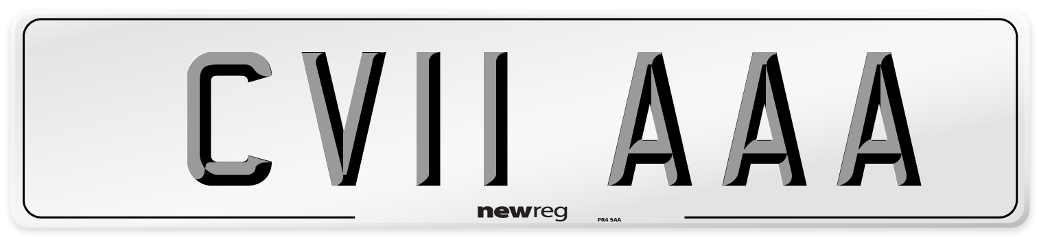 CV11 AAA Number Plate from New Reg